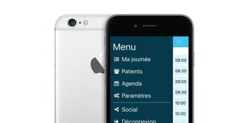 Application mobile agenda masseur kinésithérapeute apple iphone ios, Android, Windows phone